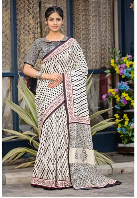 By Bhagalpuri Saree With Casual Wear
