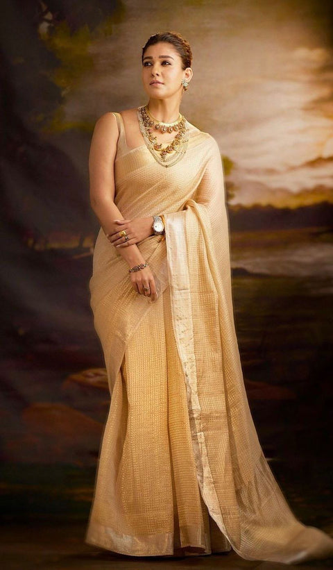 KcPc New Bollywood Banarasi Saree in Tissue Silk Inspired by Nayanthara  NDA