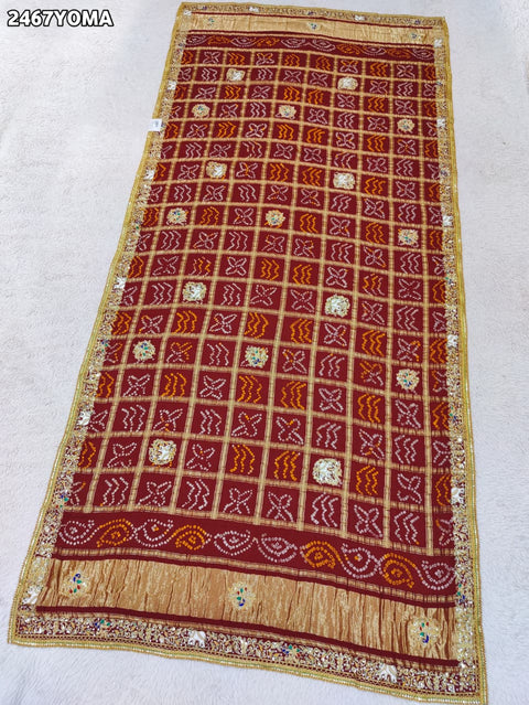 KcPc New Classic Traditional Gaji Silk Dupatta for Special Occasions  MNL