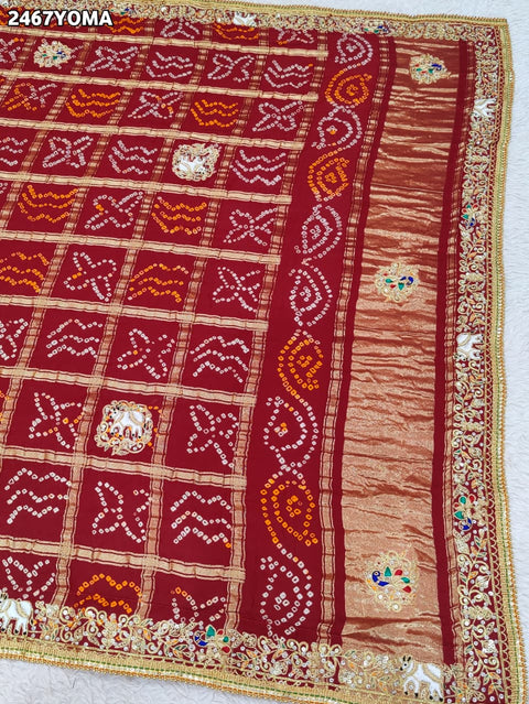 KcPc New Classic Traditional Gaji Silk Dupatta for Special Occasions  MNL