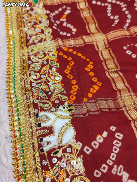 KcPc New Classic Traditional Gaji Silk Dupatta for Special Occasions  MNL