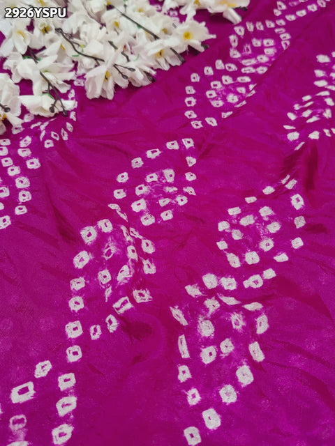 KcPc New Elegant Art Silk Bandhani Saree for Festive Wear   SUL