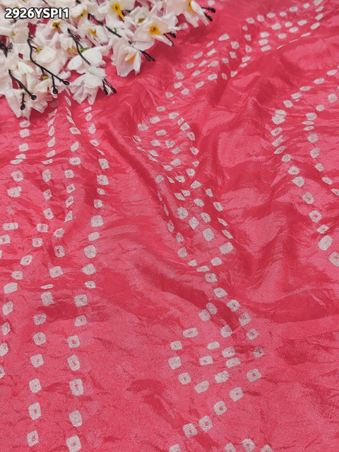 KcPc New Stylish Art Silk Bandhani Saree with Elegant Finish  SUL