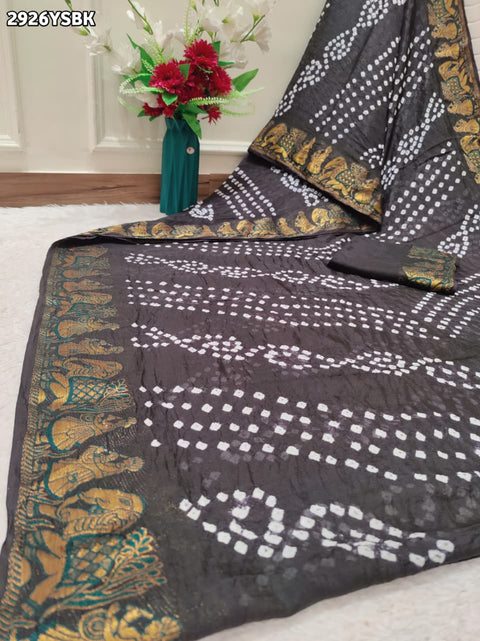 KcPc New Elegant Art Silk Saree in Classic Bandhani Look  SUL