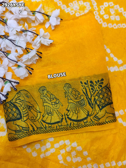 KcPc New Traditional Bandhani Style Saree in Premium Art Silk  SUL