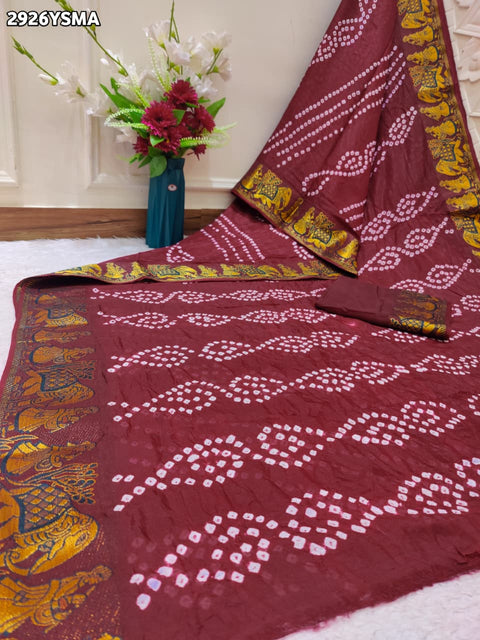KcPc New Timeless Bandhani Style Saree for Special Occasions  SUL