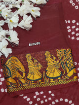 By Bandhani Saree With Festive Wear 