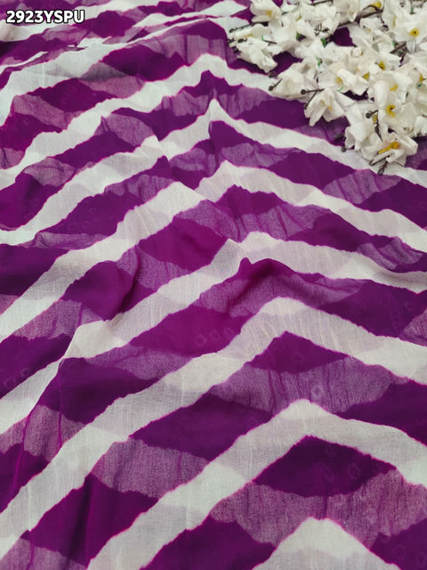 KcPc New Light & Stylish Chiffon Leheriya Saree for Women  SUL