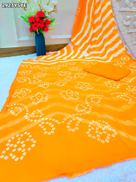 KcPc New Trendy Casual Wear Saree in Leheriya Chiffon  SUL