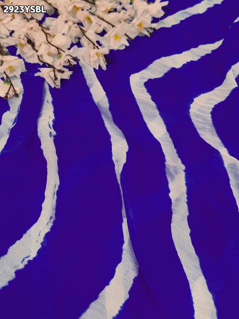 KcPc New Beautiful Chiffon Saree with Classic Leheriya Pattern  SUL