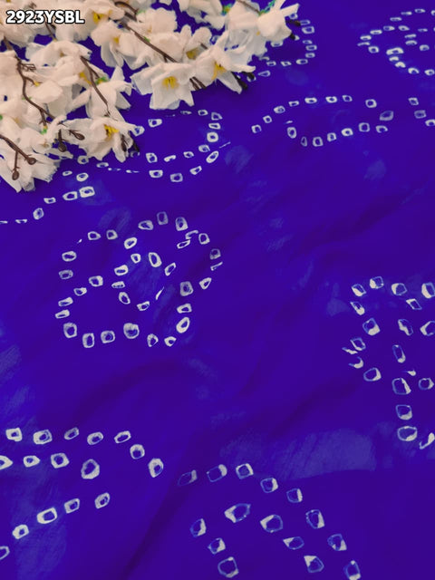 KcPc New Beautiful Chiffon Saree with Classic Leheriya Pattern  SUL