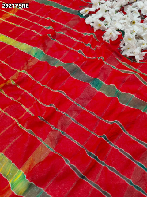 KcPc New Elegant Casual Wear Saree in Chiffon Leheriya Design  SUL