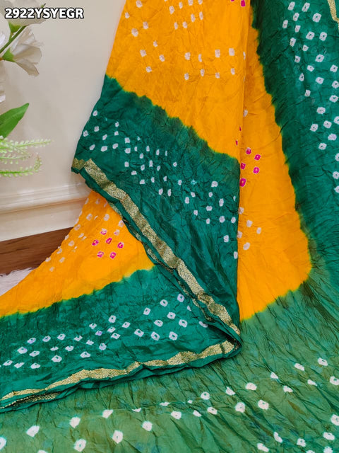 KcPc New Traditional Bandhani Style Art Silk Saree for Casual Wear  SUL