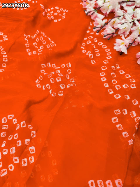 KcPc New Designer Leheriya Chiffon Saree for Everyday Style  SUL