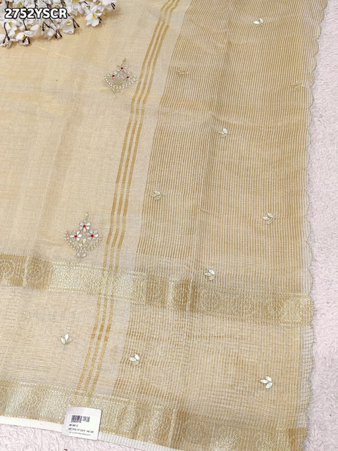KcPc New Elegant Kota Doriya Special Saree with Gota Patti Embellishment  AMT
