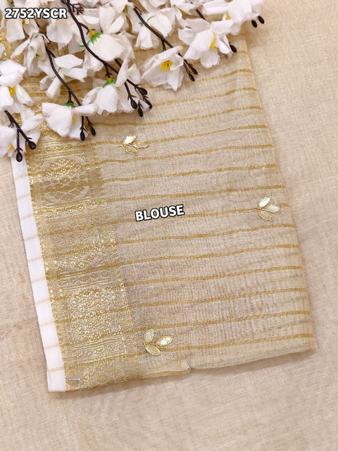 KcPc New Elegant Kota Doriya Special Saree with Gota Patti Embellishment  AMT