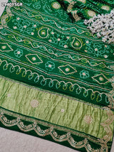 By Bandhani Saree With Traditional Wear 