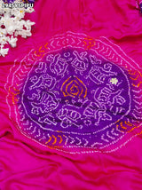 By Bandhani Saree With Traditional Wear 
