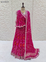 By Bandhani Lehenga With Traditional Wear