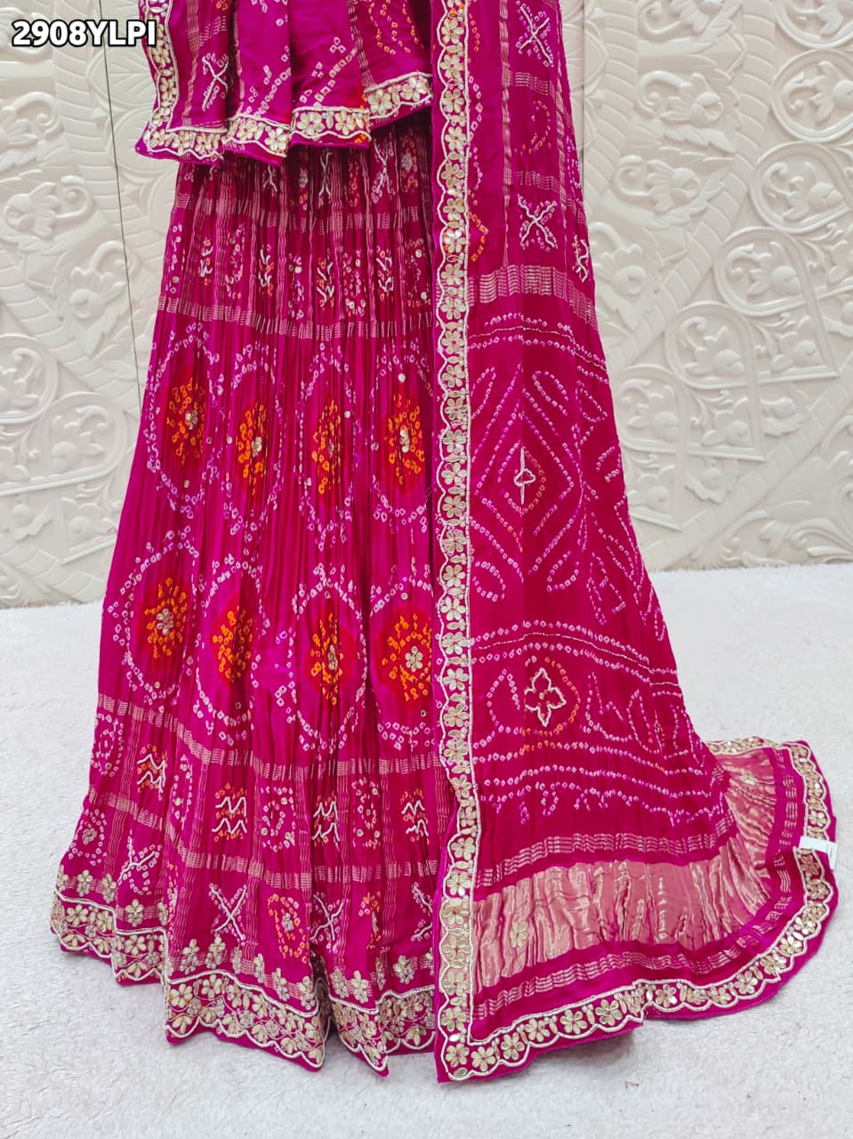 By Bandhani Lehenga With Traditional Wear