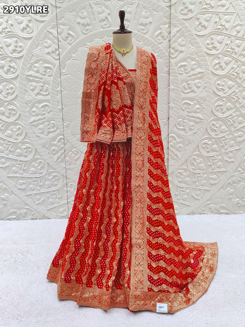 KcPc New Traditional Banarasi Khaddi Georgette Lehenga for Festive Occasions   SFS