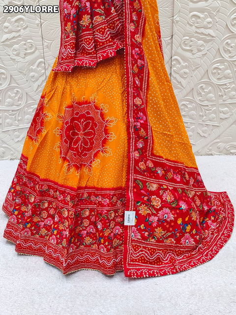 KcPc New Beautiful Printed Crepe Silk Lehenga for Traditional Occasions   SFS