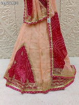 By Bandhani Lehenga With Traditional Wear