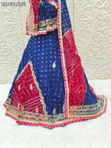 By Bandhani Lehenga With Traditional Wear