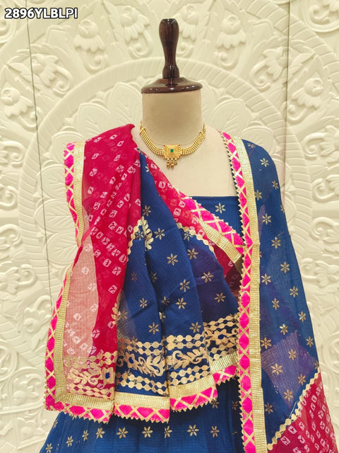 KcPc New Classic Kota Doria Lehenga with Traditional Bandhani & Gota Patti Work   SSB