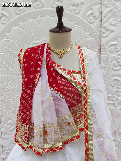 KcPc New Premium Kota Doria Lehenga with Handcrafted Gota Patti  SSB