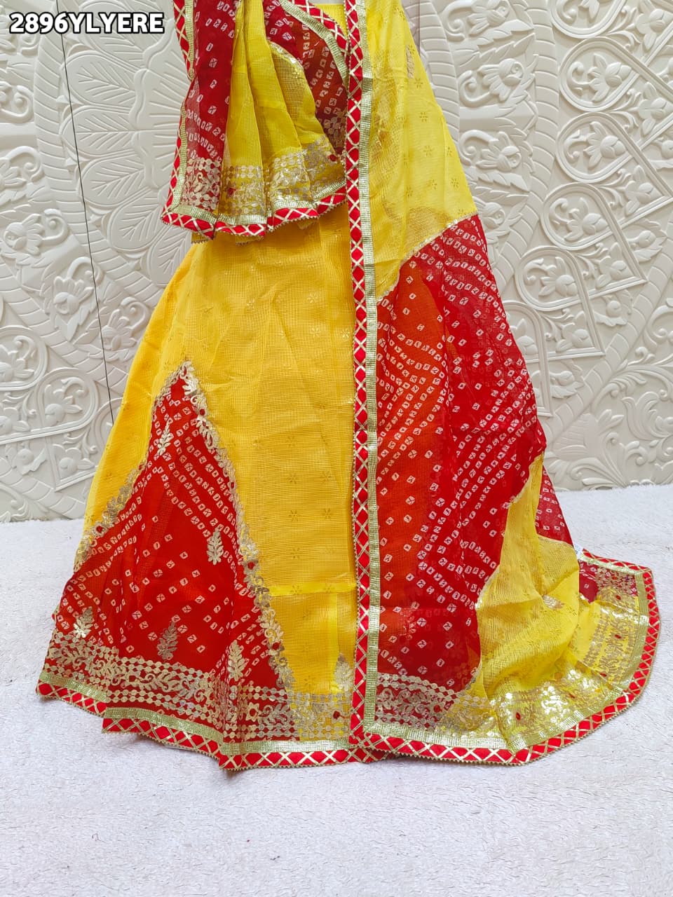 By Bandhani Lehenga With Traditional Wear