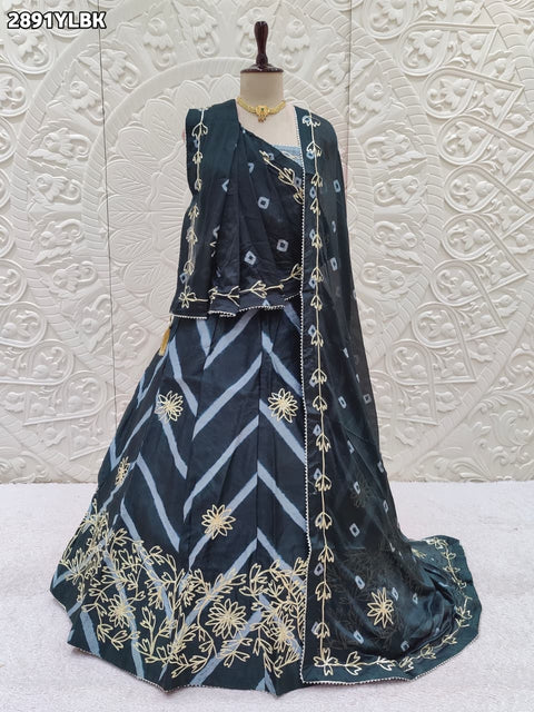 KcPc New Elegant Festive Chinon Lehenga with Handcrafted Gota Patti Detailing  SSB
