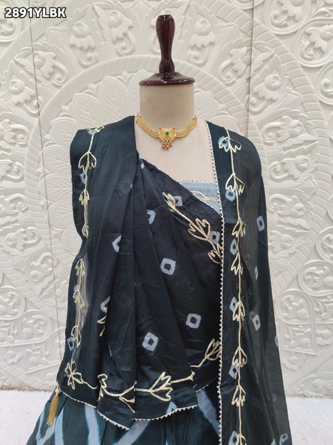 KcPc New Elegant Festive Chinon Lehenga with Handcrafted Gota Patti Detailing  SSB