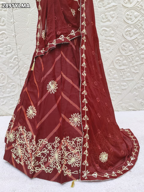 KcPc New Designer Leheriya Chinon Lehenga Festive Chic & Traditional Elegance  SSB