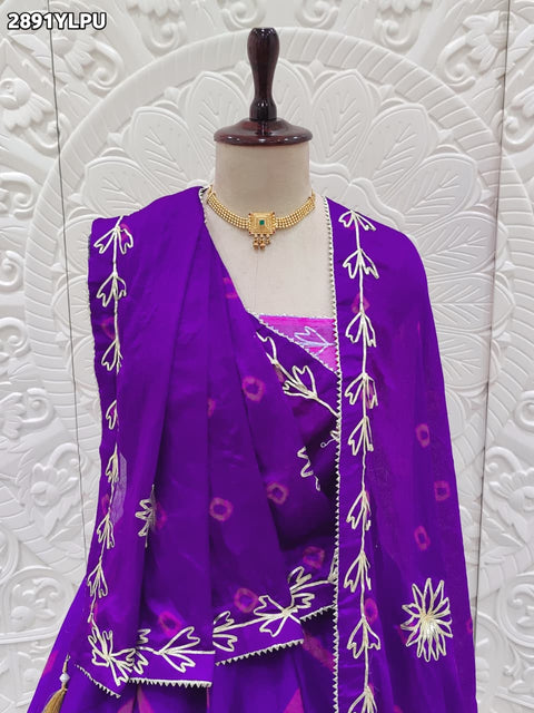KcPc New Elegant Festive Chinon Lehenga with Handcrafted Gota Patti Detailing  SSB