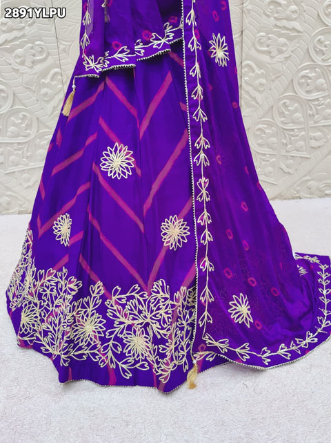 KcPc New Elegant Festive Chinon Lehenga with Handcrafted Gota Patti Detailing  SSB