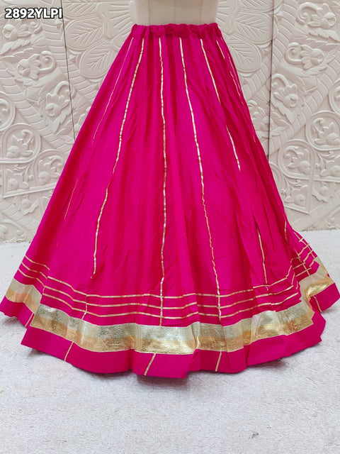 KcPc New Royal Traditional Lehenga in Cotton Silk with Gota Touch   SSB
