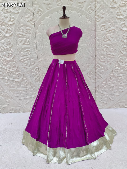 KcPc New Golden Gota Magic Cotton Silk Festive Lehenga  SSB