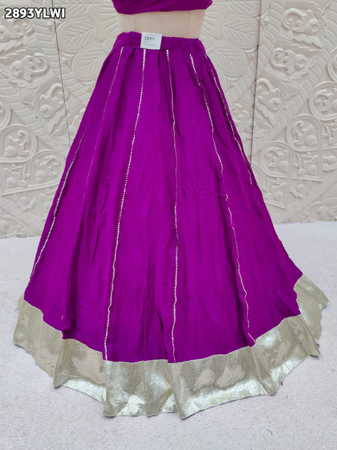 KcPc New Golden Gota Magic Cotton Silk Festive Lehenga  SSB