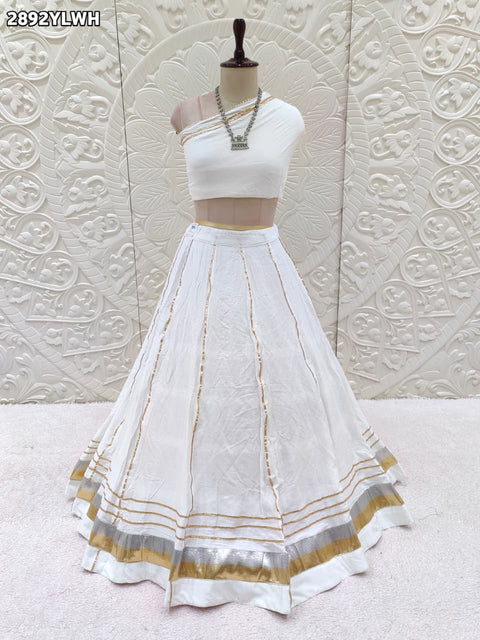KcPc New Cotton Silk Festive Lehenga with Traditional Gota Work SSB