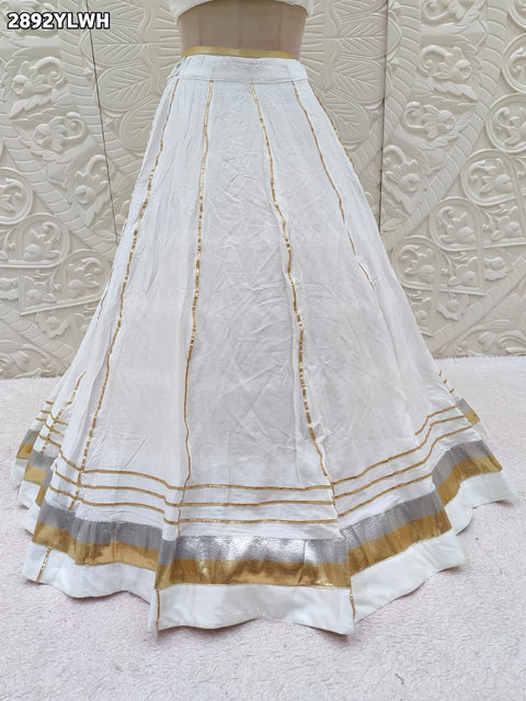 KcPc New Cotton Silk Festive Lehenga with Traditional Gota Work SSB