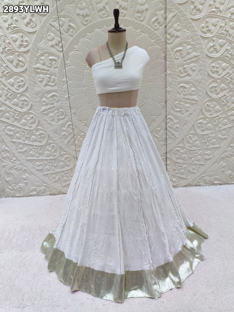 KcPc New Handcrafted Gota Work Cotton Silk Lehenga Timeless Style SSB