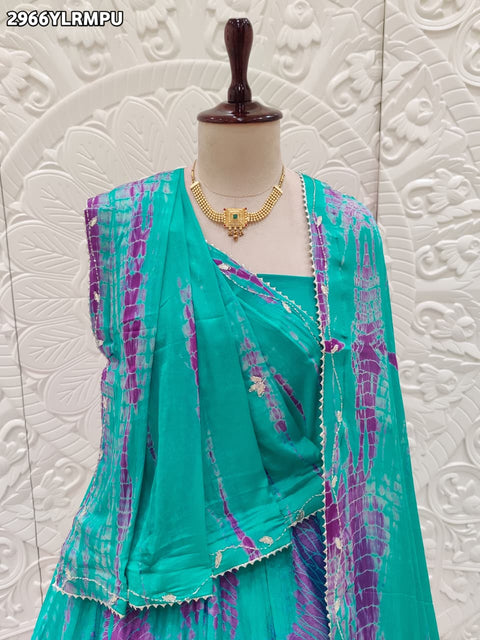 KcPc New Designer Chinon Silk Lehenga with Handcrafted Cutdana Work GSM