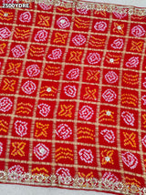KcPc New Gaji Silk Dupatta Bandhani Style with Beautiful Gota Patti Work AMT