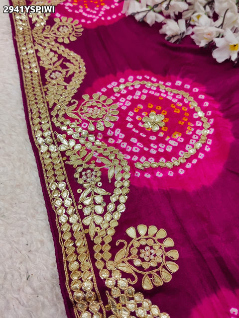 By Bandhani Saree With Wedding Wear 
