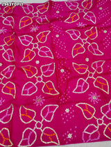 KcPc New Premium Bandhani Dupatta in Gaji Silk Handcrafted Gota Patti Random LatkanAmt