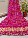KcPc New Traditional Gaji Silk Bandhani Dupatta with Gota Patti Work For Bridal LooksPRF