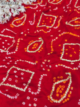 By BandhaniSaree With Traditional Wear 