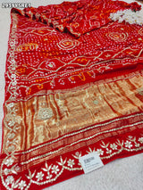By BandhaniSaree With Traditional Wear 