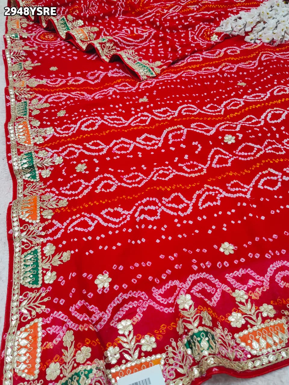 By Bandhani Saree With Wedding wear